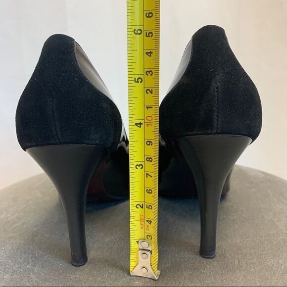 GIUSEPPE Zanotti Black patent crystal rhinestone velvet formal evening high heel - Picture 7 of 12